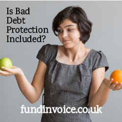 Is bad debt protection already included in your invoice finance quote?